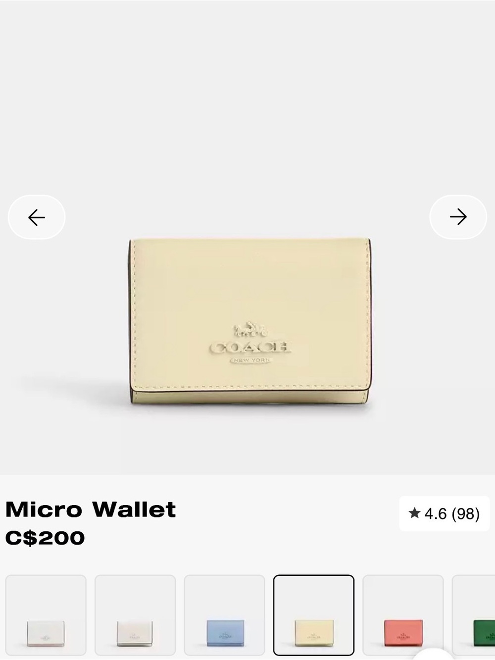 Coach micro wallet - Picture 7 of 7
